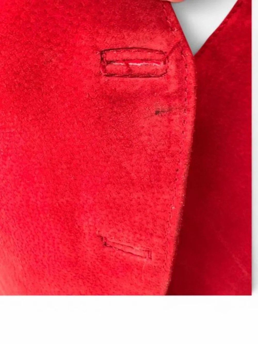 Vintage Weekend Provisions red leather suede vest w button front and pockets M